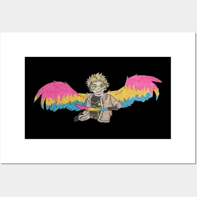 Pansexual pride Hawks Wall Art by Geekiestcountrygal